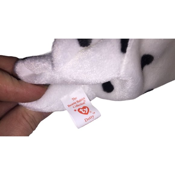 The Beanie Babies Collection TY Plush Dog named "Dotty" - Picture 7 of 12